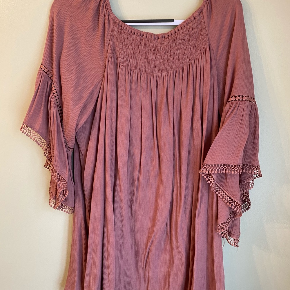 Pink mini dress